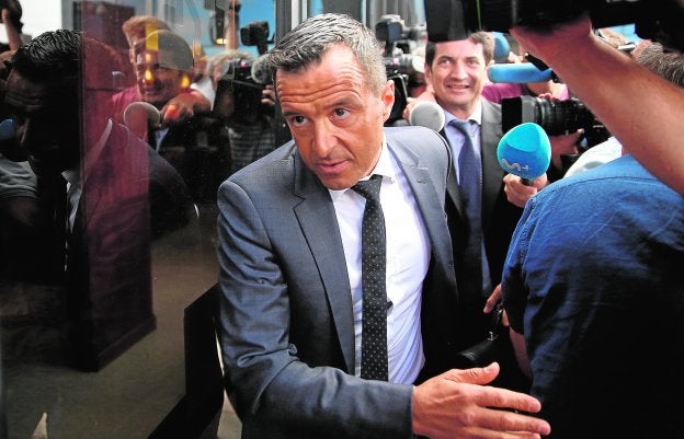 Jorge Mendes, ayer en Pozuelo de Alarcón.