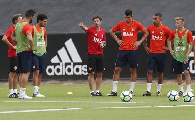 Entrenamiento del Valencia.