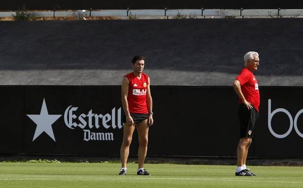 Marcelino durante una sesión de entrenamiento