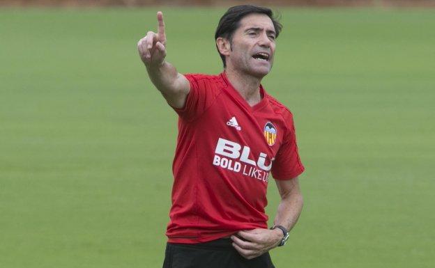 Marcelino García Toral, durante una sesión de entrenamiento.