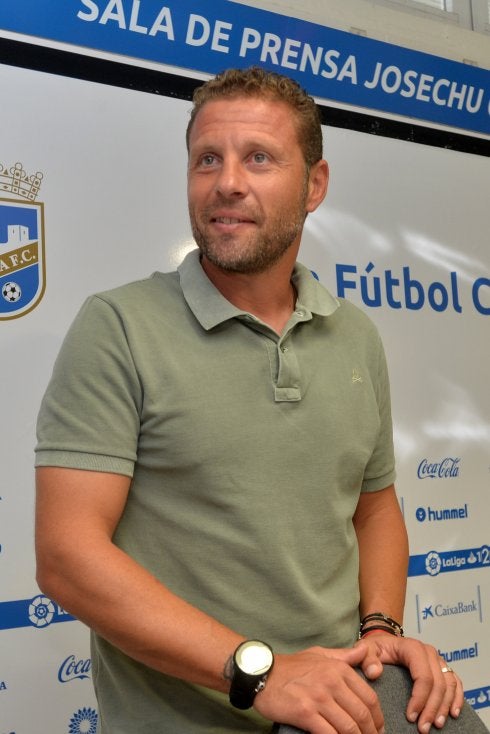 Curro Torres, en su presentación como técnico del Lorca.