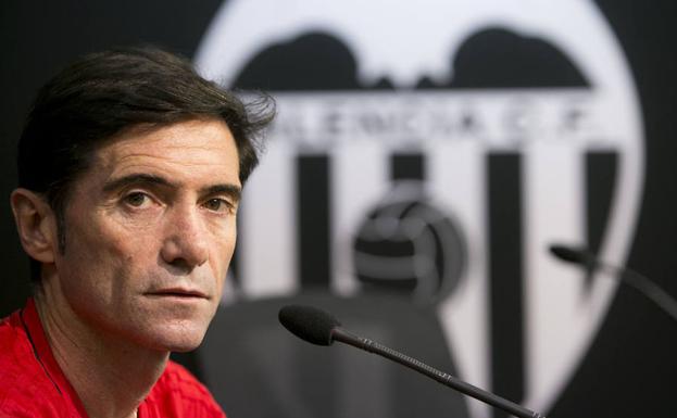 Marcelino García Toral durante un partido de liga/Damián Torres