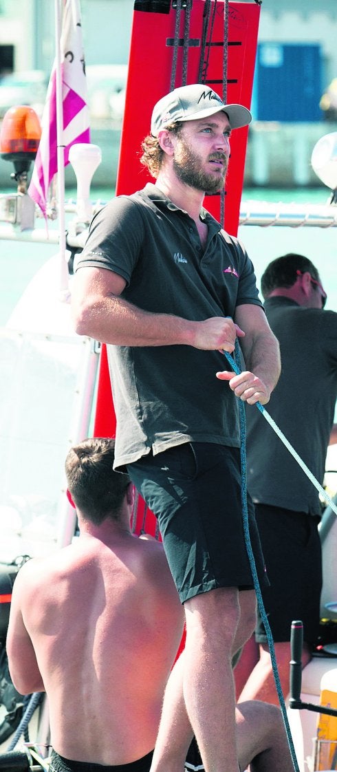 Pierre Casiraghi, en su veloz catamarán.