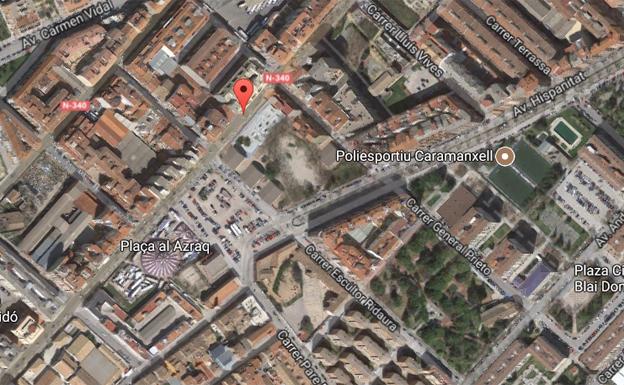 Lugar del accidente, en la localidad alicantina de Alcoy./LP