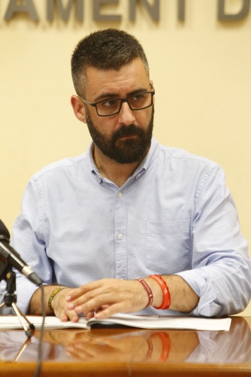 El concejal Pere Fuset, en una comparecencia.