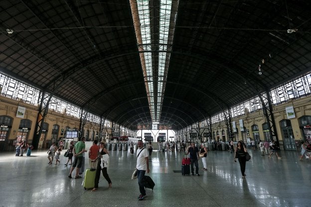 El vestíbulo de la estación del Norte.