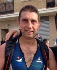 Deportista.Blas Gámez corría en triatlones.