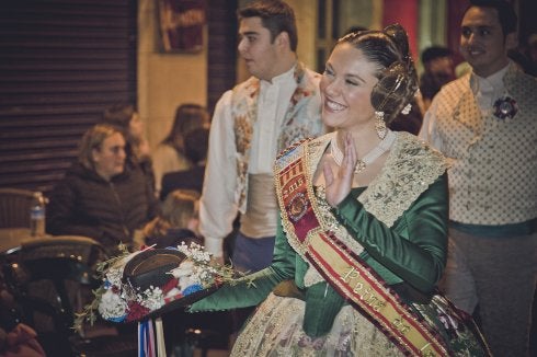 Sara Sanvíctor en la cabalgata de disfraces.