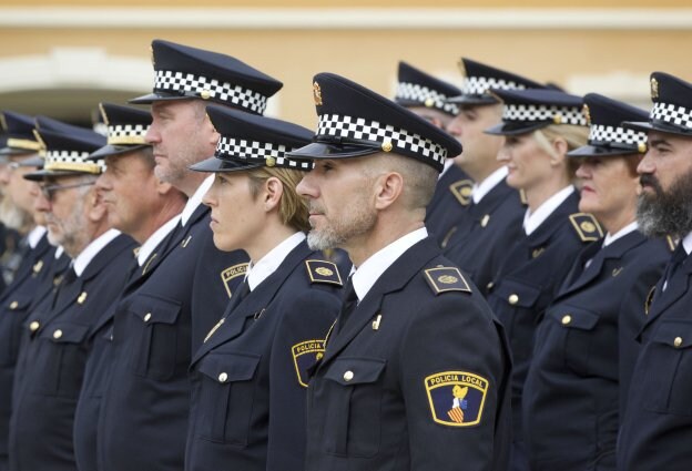 Policías locales en formación, en una imagen reciente. 
