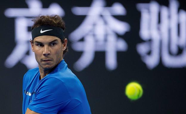 Rafa Nadal, durante un partido en Pekín. /Afp