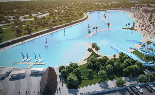 Playa artificial que planea construir Rayet en Alovera./