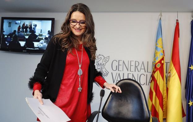 La vicepresidenta del Consell, Mónica Oltra, ayer. / EFE