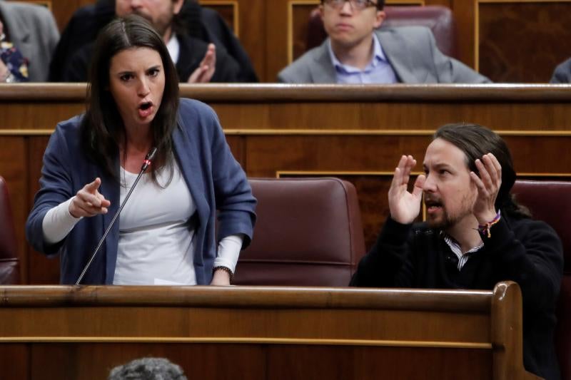 Irene Montero y Pablo Iglesias./Efe