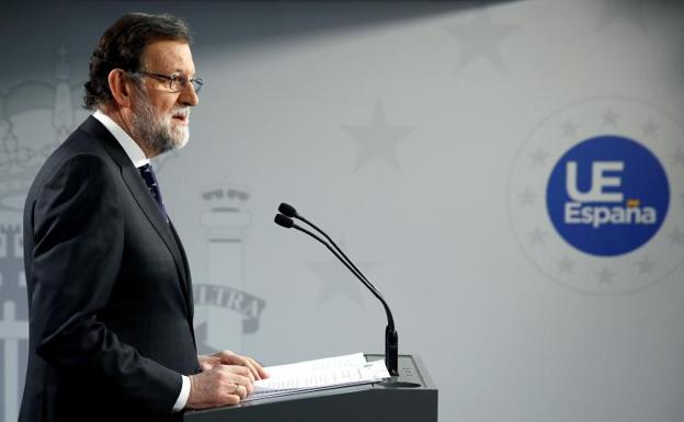 Rajoy en Bruselas./Efe