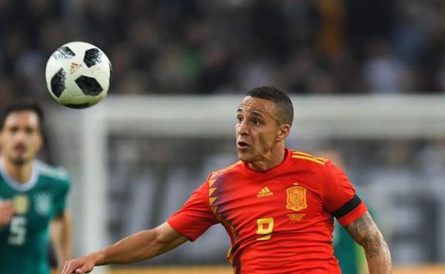 Rodrigo Moreno, durante el amistoso de Dusseldorf. /EFE