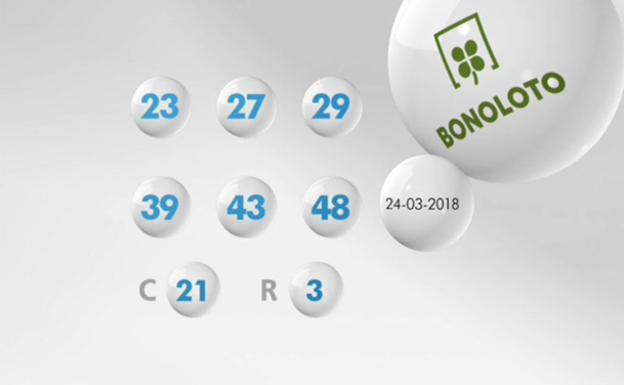 Combinación ganadora de la Bonoloto: sorteo del sábado 24 de marzo Combinación ganadora de la Bonoloto: sorteo del sábado 24 de marzo