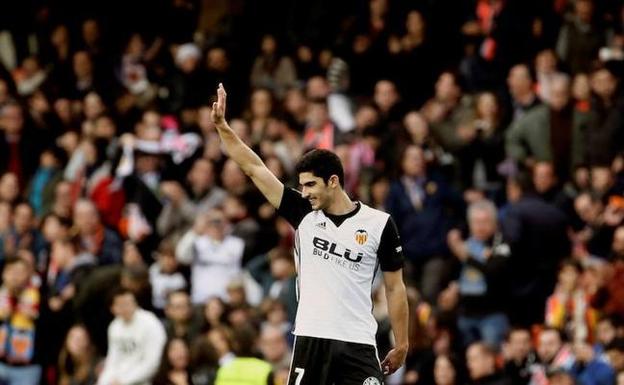 Gonçalo Guedes celebra un gol. /EFE