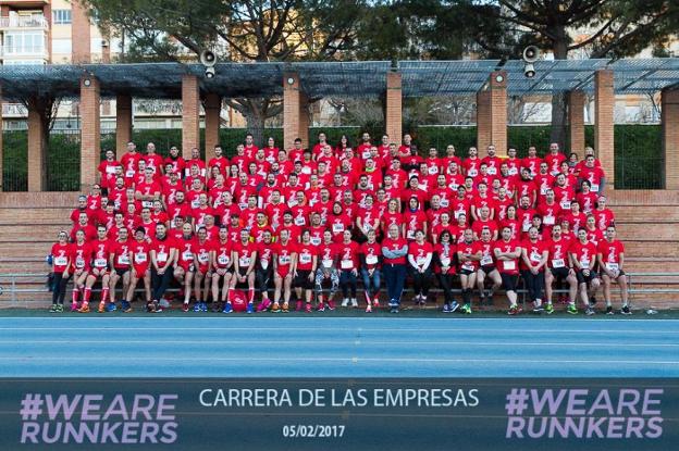 Empleados de Cárnicas Serrano./