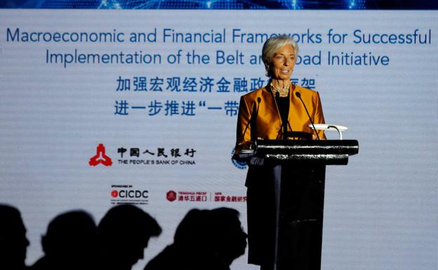 Christine Lagarde, directora gerente del FMI, da una conferencia. /Martin Pollard (Reuters)