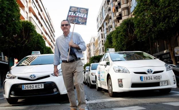 Protesta de taxis en Valencia. /Efe