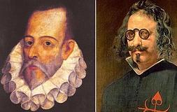 Cervantes, espía en Orán (izquierda). A la derecha, Quevedo, que espió para Felipe III. / LP/