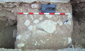 Muro de la época medieval descubierto en las obras de recuperación del convento-hospital de Santa Lucía. ::
LP/