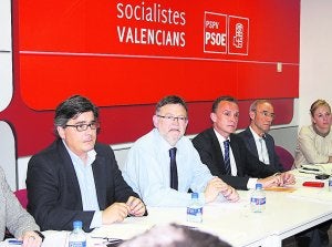 Reunión de la permanente de la Ejecutiva, ayer. :: LP/