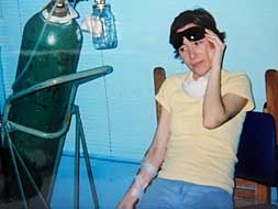 Elvira Roda, en el hospital de Dallas./