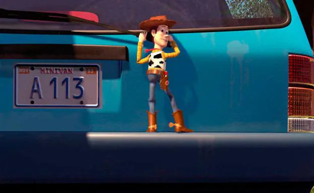 El código 'A-113' en una escena de la famosa película de animación 'Toy Story'