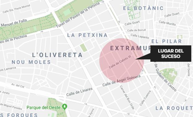 Un hombre apuñala en Valencia a su expareja, que le sorprendió tratando de rajar las ruedas de su furgoneta
