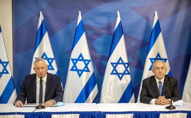 Benny Gantz y Benjamin Netanyahu. /R. C.