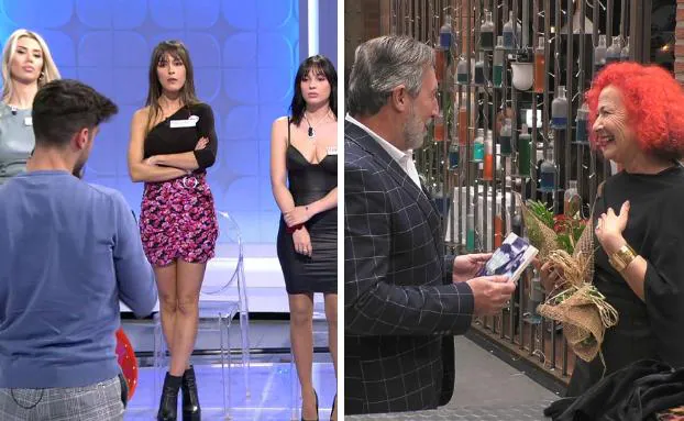 'Mujeres y hombres y viceversa' se estrenó en Telecinco. A su lado, Carlos Sobera en 'First Dates', uno de los espacios más exitosos que emite Cuatro./R. C.