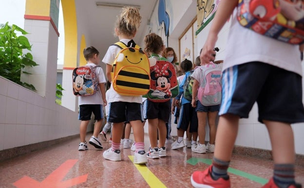 Alumnos accediendo a un centro escolar. /EFE