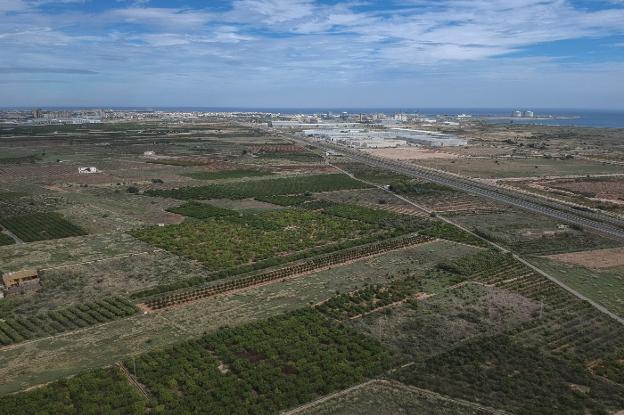 Vista aérea del Parc Sagunt II, donde está prevista la construcción de la Gigafábrica.