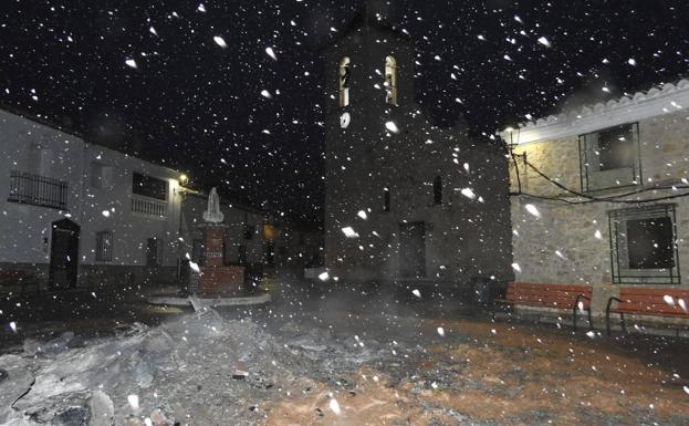 Nieve en Casas de Moya.