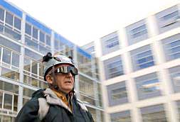 Pasquale, ayer por la mañana en la Politécnica, durante la demostración del prototipo Casblip./